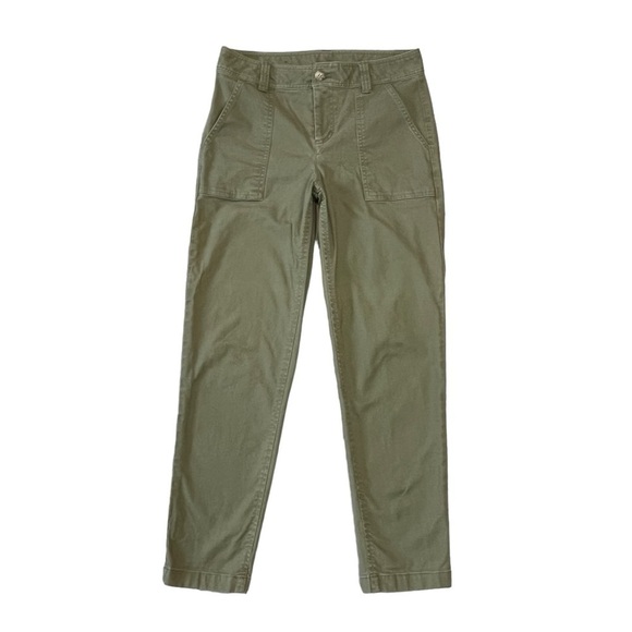 Eddie Bauer Denim - Eddie Bauer Women's Crop Ankle Pant - Canvas Utility. Green Size 2 #1171